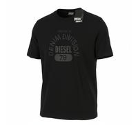 Diesel T-Just-E17-Out Men XL Black Cotton T-Shirt Crew Neck Short Sleeve
