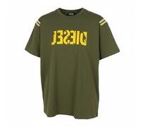 Diesel T-Just-Rib Mens T-Shirt XL Khaki Green Cotton Crew Neck