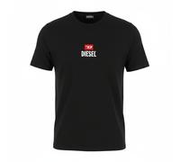Diesel T-Just-Small-New D-Logo Men T-Shirt M Black Cotton Short Sleeve