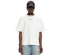 Diesel T Shirt Mens White T-Boxt-Q20 Cotton Graphic Print Crew Neck Short Sleeve