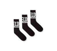 Diesel Three-pack socks logo, BLACK, S