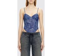 DIESEL Top Woman color Blue - Size: 36 - female