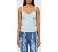 DIESEL Top Woman color Gnawed Blue - Size: XS - female
