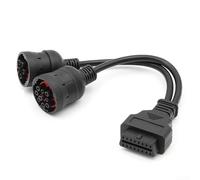 Diesel Truck Adapter Cable 6Pin J1708 and 9Pin J1939 to For OBDII 16Pin Female Connector for Mack WestStar Applications