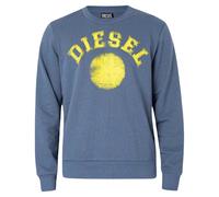 Diesel Unisex Adult Distressed Dot Logo Sweatshirt (Blue) - Size Medium