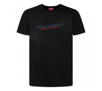 Diesel Unisex Adult Industry Denim Division Logo T-Shirt (Black) Cotton - Size 2XL