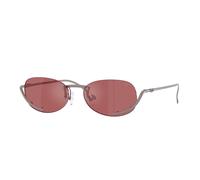 DIESEL Unisex DIESEL DL1004 115/B5 Sunglasses Metal Grey Red Round Normal