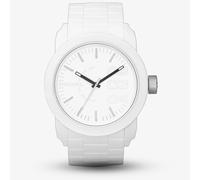 Diesel Watch for Men Double Down S44, Three Hand Movement, 44 mm White Polycarbonate Case with a Silicone Strap, DZ1436