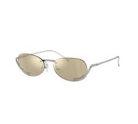Diesel Unisex Sunglass DL1004 - Frame color: Brushed Silver, Lens color: Yellow Mirror Intern Blue