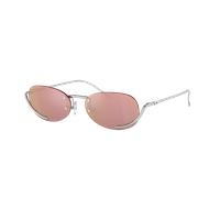 Diesel Unisex Sunglass DL1004 - Frame color: Shiny Silver, Lens color: Pink Mirror Pink