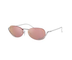 Diesel Unisex Sunglass DL1004 - Frame color: Shiny Silver, Lens color: Pink Mirror Pink