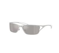 Diesel Unisex Sunglass DL1015 - Frame color: Matte Silver, Lens color: Mirror Silver