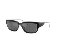 Diesel Unisex Sunglass DL2002MU - Frame color: Shiny Black, Lens color: Grey Silver Mirror