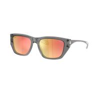 Diesel Unisex Sunglass DL2006 - Frame color: Transparent Dark Grey, Lens color: Green Gradient Brown Mirror Red