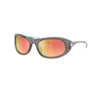 Diesel Unisex Sunglass DL2007U - Frame color: Transparent Dark Grey, Lens color: Green Gradient Brown Mirror Red