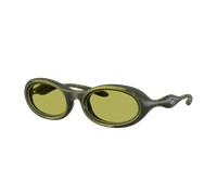 Diesel Unisex Sunglass DL3011U - Frame color: Rusty Green/Black, Lens color: Green