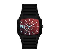 Diesel Watch for Men Cliffhanger 2.0, Quartz Three Hand Movement, 45 mm Black Mixed Case with a Silicone Strap, DZ2166