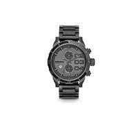 Diesel Watch for Men Double Down Chrono 2.0, Chronograph Movement, 59 mm Gunmetal Stainless Steel Case with a Stainless Steel Strap, DZ4314