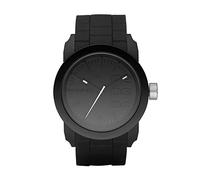 Diesel Watch for Men Double Down S44, Three Hand Movement, 44 mm Black Polycarbonate Case with a Silicone Strap, DZ1437, packaging may vary