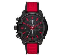 Diesel Watch for Men Griffed, Chronograph Movement, 48 mm Black Stainless Steel Case with a Silicone Strap, DZ4530