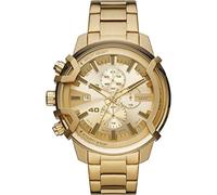 Diesel Watch for Men Griffed, Chronograph Movement, 48 mm Gold Stainless Steel Case with a Stainless Steel Strap, DZ4573