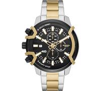 Diesel Watch for Men Griffed, Chronograph Movement, 48 mm Tri-Tone Stainless Steel Case with a Stainless Steel Strap, DZ4577