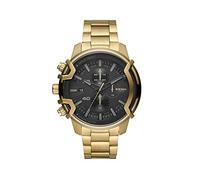 Diesel Watch for Men Griffed, Quartz Chronograph Movement, 48 mm Gold Stainless Steel Case with a Stainless Steel Strap, DZ4522