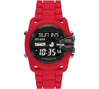 Diesel Watch for Men master chief, LCD Movement, 44 mm Red Silicone Case with a Silicone Strap, DZ2159