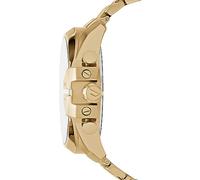 Diesel Watch for Men Mega Chief, Quartz Chronograph Movement, 51 mm Gold Stainless Steel Case with a Stainless Steel Strap, DZ4360