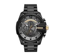 Diesel Watch for Men Mega Chief, Quartz Chronograph Movement, 59 mm Black Stainless Steel Case with a Stainless Steel Strap, DZ4479