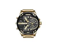 Diesel Watch for Men Mr. Daddy 2.0, Multifunction Movement, 57 mm Gold Stainless Steel Case with a Stainless Steel Strap, DZ7333
