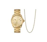 Diesel Watch for Men Ms9, Three Hand Movement, 44 mm Gold Stainless Steel Case with a Stainless Steel Strap, DZ2163SET