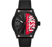 Diesel Men's Watch DZ2180 RAPS Black Leather Strap