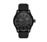 Diesel Watch for Men Rasp, Quartz Movement, 46 mm Black Stainless Steel Case with a Silicone Strap, DZ1807
