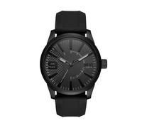 Diesel Watch for Men Rasp, Quartz Movement, 46 mm Black Stainless Steel Case with a Silicone Strap, DZ1807