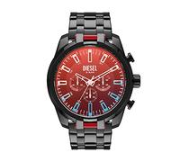 Diesel Watch for Men Split, Chronograph Movement, 51 mm Black Stainless Steel Case with a Stainless Steel Strap, DZ4589