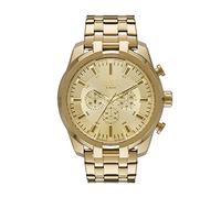 Diesel Watch for Men Split, Chronograph Movement, 51 mm Gold Stainless Steel Case with a Stainless Steel Strap, DZ4590