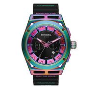 Diesel Watch for Men Timeframe, Chronograph Movement, 48 mm Multi Stainless Steel Case with a Silicone Strap, DZ4547