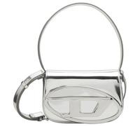 Diesel Women's 1DR Logo Mirror Leather Handbag Silver