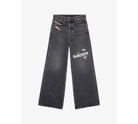 Diesel Womens Diesel 1996 D-Sire Distressed Wide-Leg Low-Rise Jeans 2 25