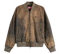 Diesel Women's L-Cobb Camouflage Leather Jacket Brown Camouflage IT 40