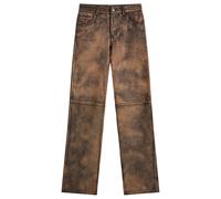 Diesel Women's L-Ysa Camouflage Leather Trousers Brown Camouflage