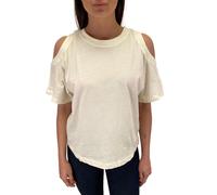 Diesel Women's T-Marie Top T-Shirt Short Sleeve Cream