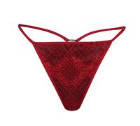 Diesel Womens UFST-D-String Thong in Red - Size Large