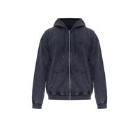 Diesel zip-up hoodie in treated cotton fleece - Blue XS-S-M-L-XL-XXL