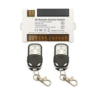 DieseRC 4 Channels Wireless Relay Remote Control Switch 433Mhz RF AC 240V 220V 10A Relay Receiver with 2 Transmitters Keyfob, Big Terminal Easy Wiring