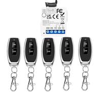 DieseRC 433Mhz Universal Wireless Remote Control Switch DC 12V 1CH RF Relay Receiver Module with 5 Transmitters, EV1527 Learning Code Smart Home Remote Switch