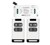 DieseRC Wireless LED Light Strip Dimmer Switch DC 5V~30V 10A Relay Receiver Controller with 2 Remote Controls