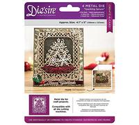 Die'sire Christmas Create a Card-Sparkling Spruce, Metal, Silver, 19 x 14.4 x 0.3 cm