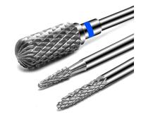 Diesisa 3PCS Nail Drill Bits, 3/32 Inch Efile Nail Drill Bits, Tungsten Steel Electric Nail File Bits, Professional Cuticle Drill Bits for Acrylic and Gel Nails (Medium)